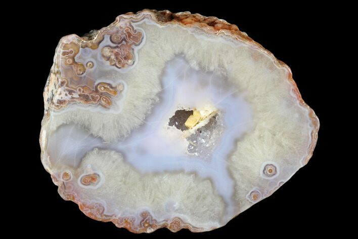 Polished Agate Nodule Half - Kerrouchen, Morocco #181396